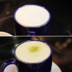 Đổ hỗn hợp sữa tươi vào ly trà xanh đã pha. Rắc lên bề mặt ly latte trà xanh ít bột trà xanh để thức uống ngon hơn. Cách làm latte trà xanh thật đơn giản đúng không? Cùng xắn tay vào bếp làm latte trà xanh thưởng thức ngay bạn nhé!