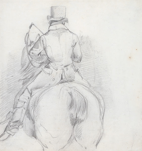 Horse and Rider seen from the Rear
