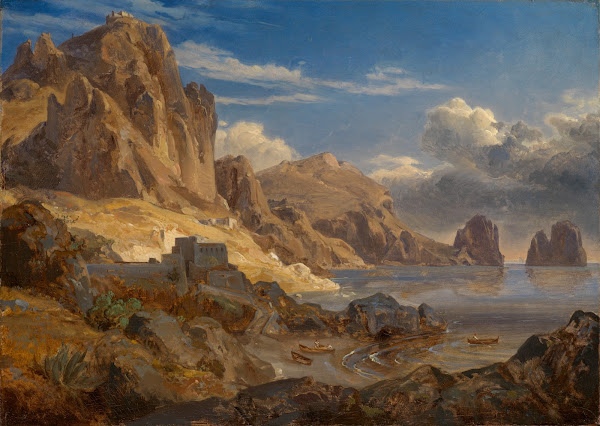 Küste bei Capri mit Blick auf die Faraglioni 1829 1830