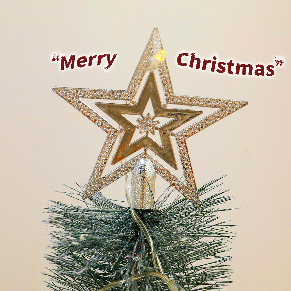 Mini Christmas Tree made of Pine Needles, 60 cm, Lit