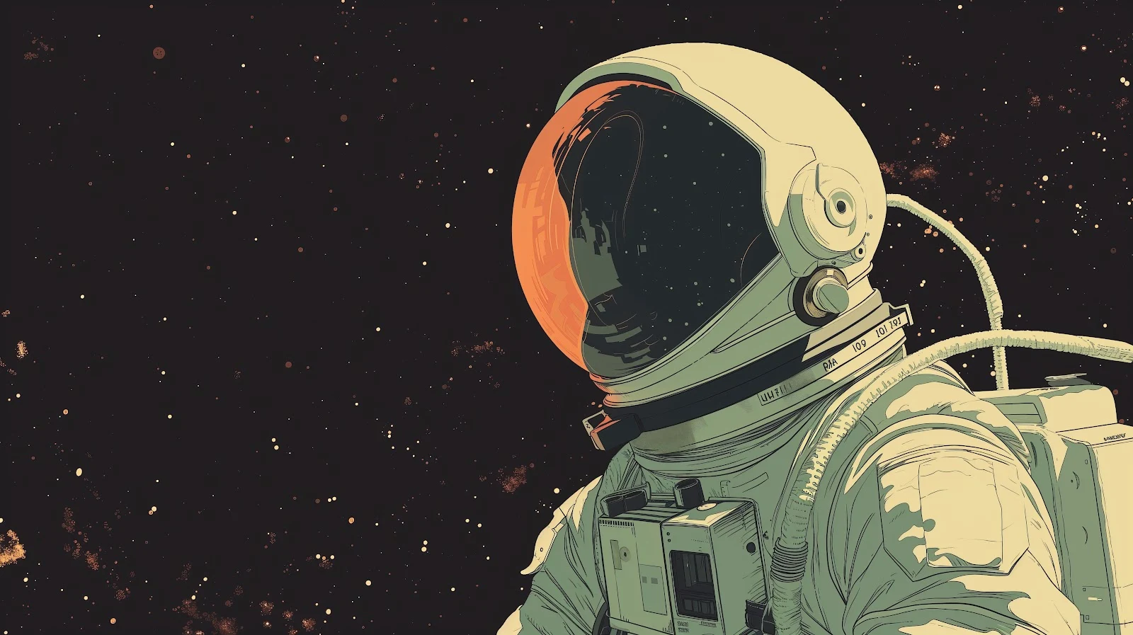 A Stunning Ai Art, Illustration, Space, Astronaut 5K Desktop and Mobile Wallpaper Background (5824x3264)