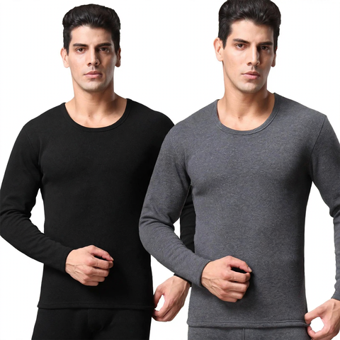 Thermal underwear set for men, crew neck