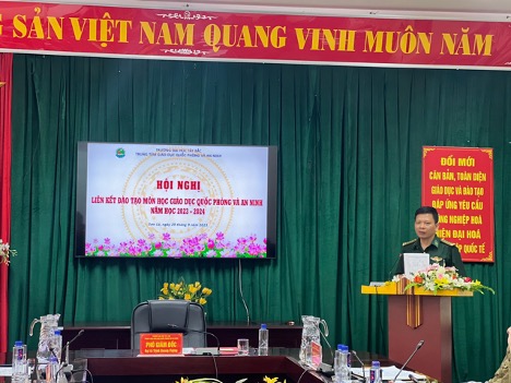 Hội nghị liên kết đào tạo môn học Giáo dục Quốc phòng và An ninh năm học 2023 - 2024