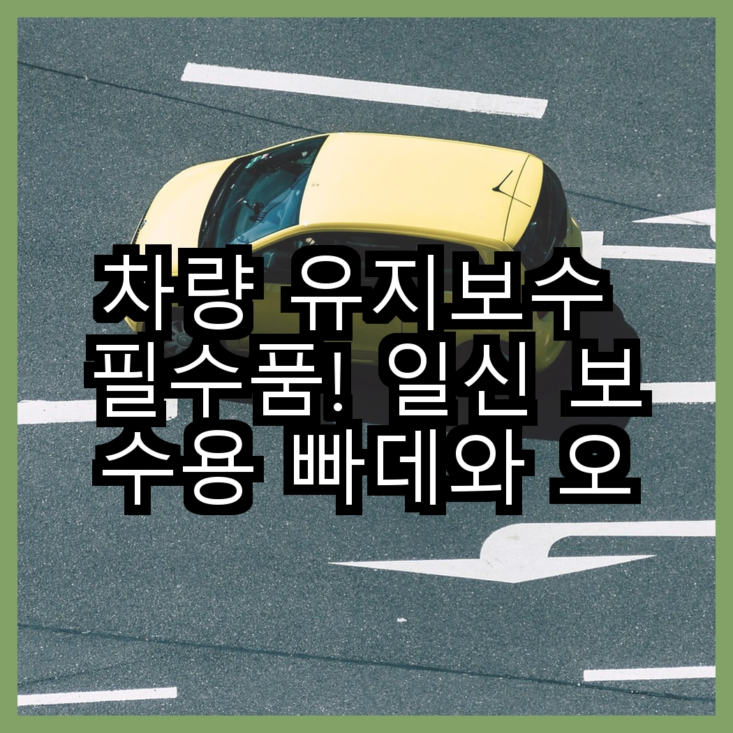 차량 유지보수 필수품! 일신 보수용 빠데와 오토엘리트 안전벨트클립, 어떤 차이가 있을까? 썸네일