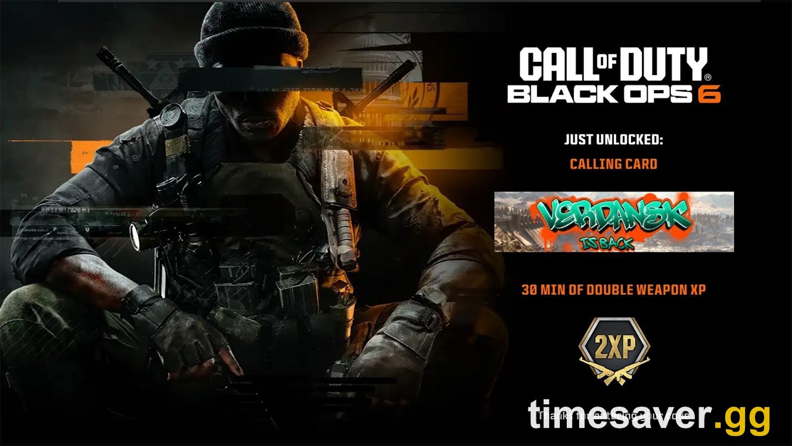 Warzone redemption confirmation for the Verdansk is Back calling card and 30 minutes of Double Weapon XP, from the original March 2025 promo