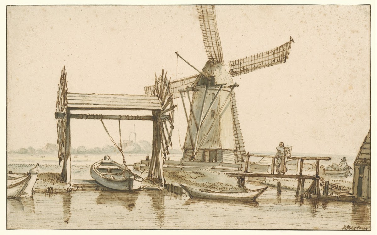 Overhaal en een molen buiten Amsterdam 1660   1677
