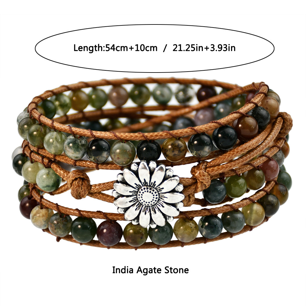 Wickelarmband aus Natursteinen