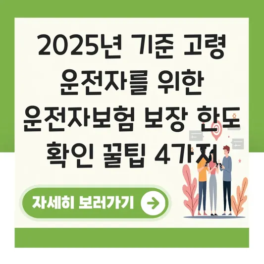 고령 운전자를 위한 운전자보험 보장 한도 확인 대표 이미지