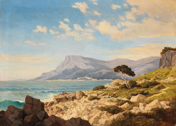 Blick Vom Cap Martin Gegen Monaco 1884