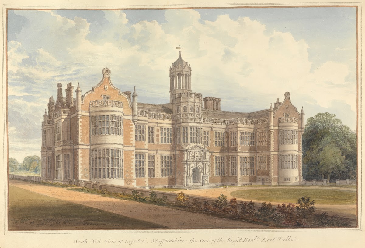 South West View of Ingestre Staffordshire the Seat of the Right Honourable Earl