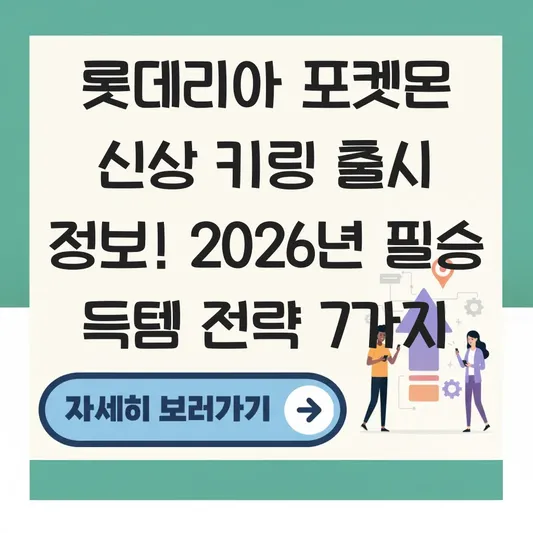 롯데리아 포켓몬 신상 키링 출시 정보