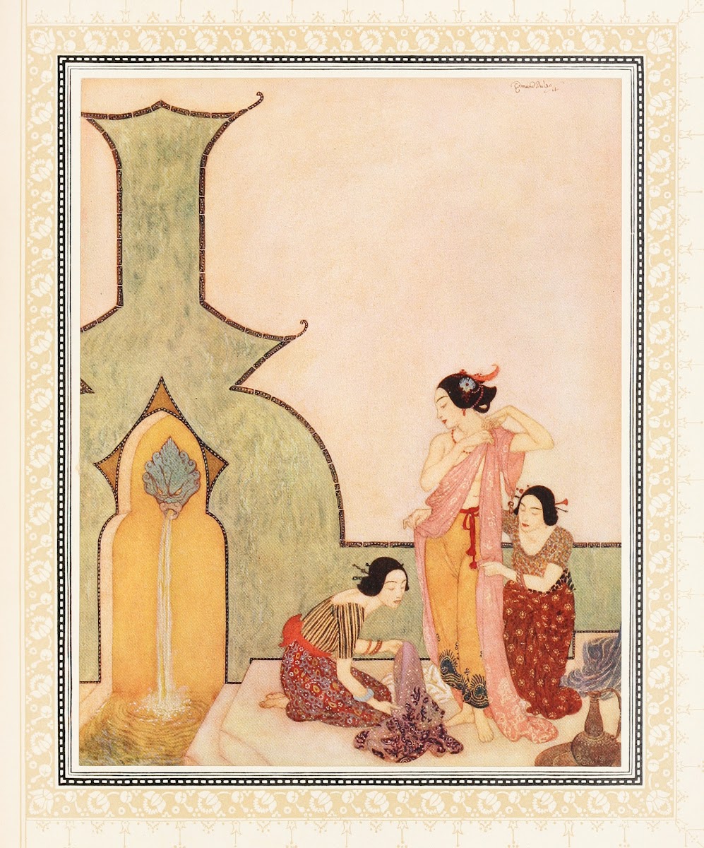 The Lady Bedr el Budur at her bath 1914