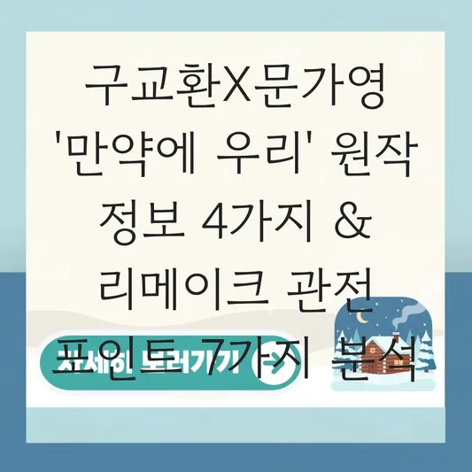 만약에 우리 원작 정보: 구교환 문가영 주연 리메이크작 관전 포인트 대표 이미지