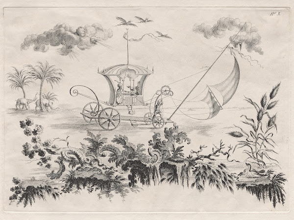 The Carriages used on the Moon and which move by sails 1769