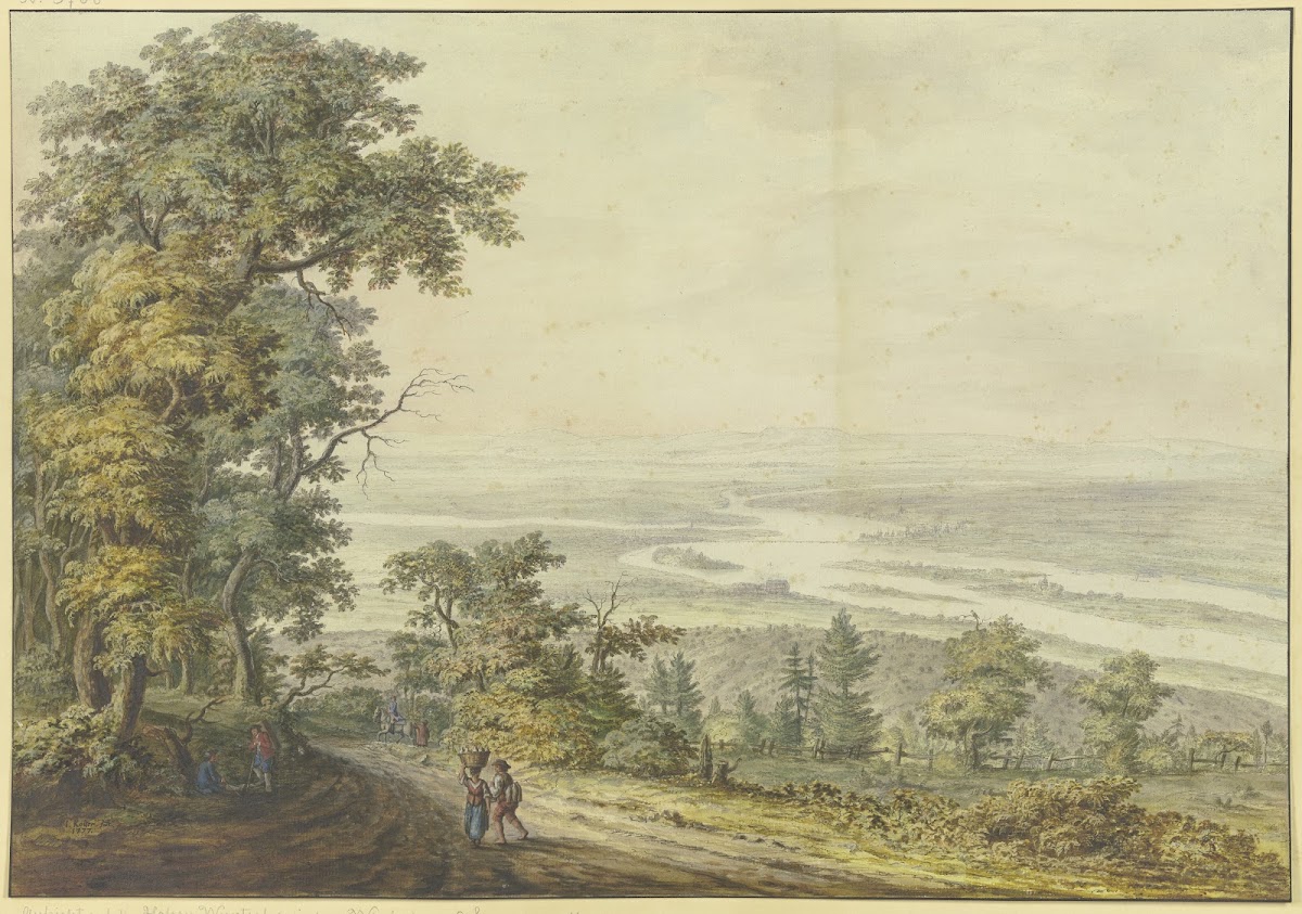Blick auf das Rheintal von der Hohen Wurzel zwischen Wiesbaden und Bad Schwalbac