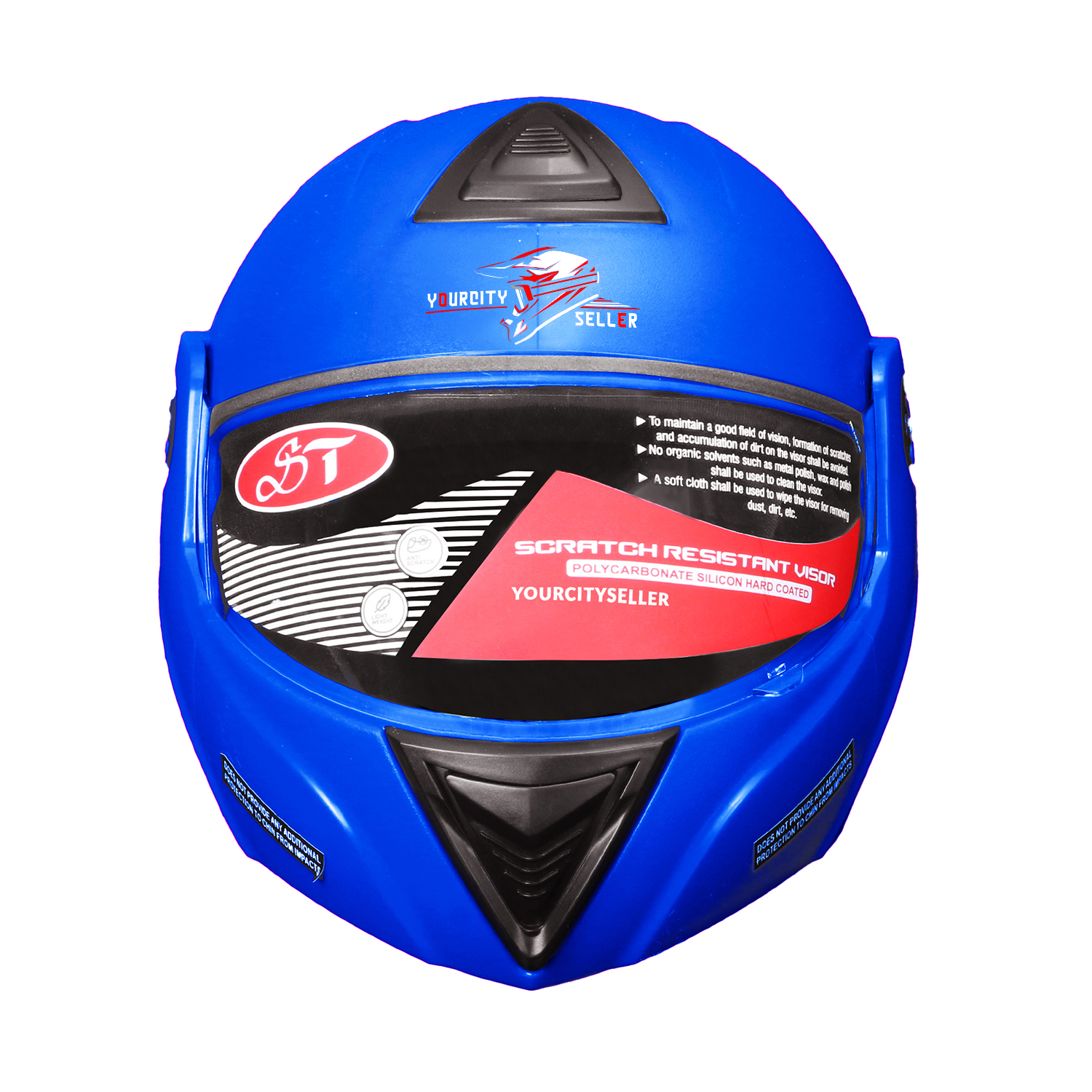Side profile of the helmet showing aerodynamic shape