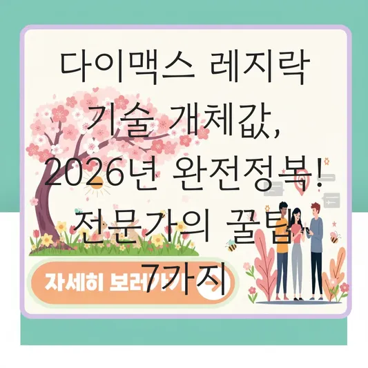 다이맥스 레지락 기술 개체값