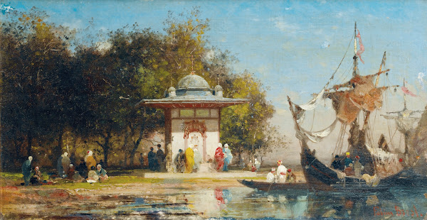 A Fountain ByThe Sea In Turkey