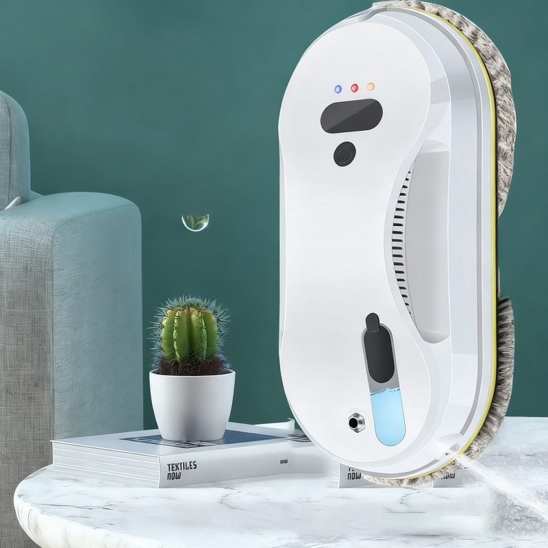 Window cleaning robot with spray function
