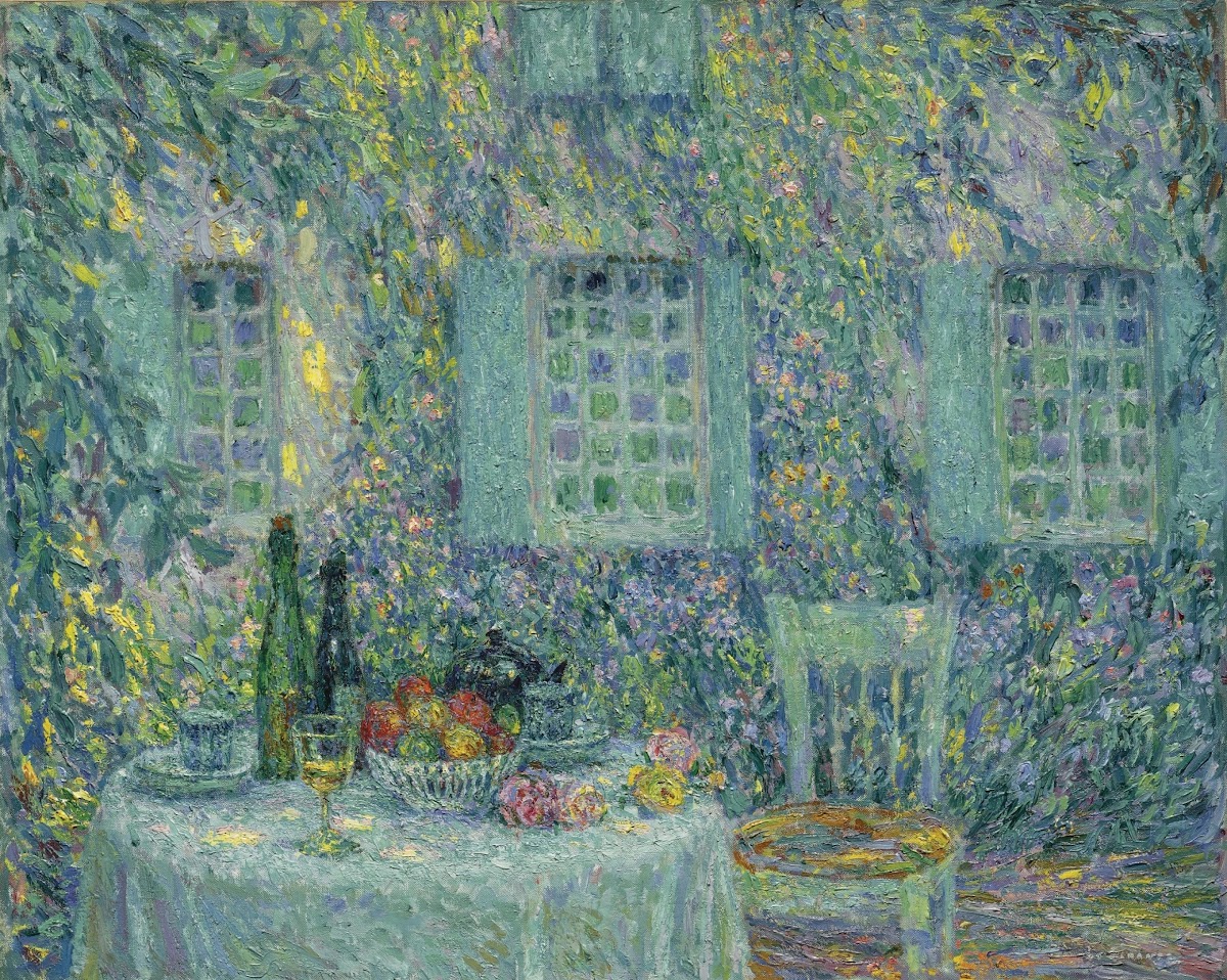 La Table soleil dans les feuilles Gerberoy 1917