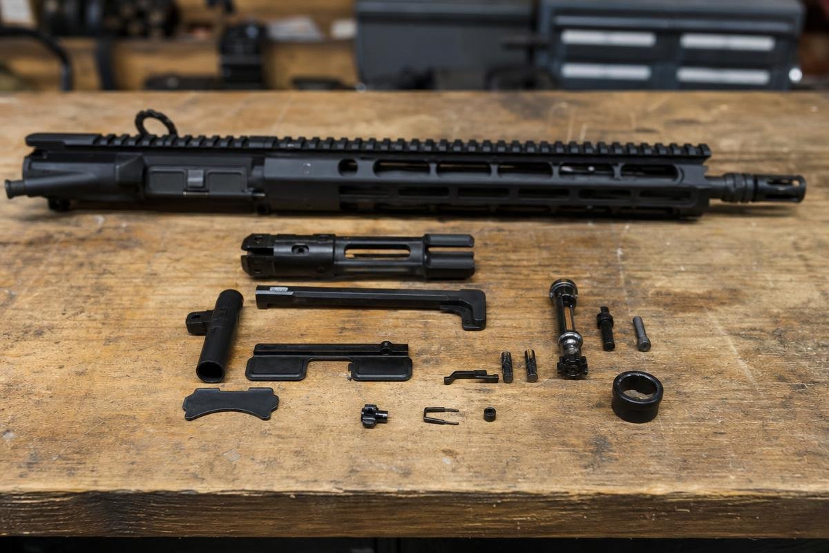 AR-15 complete upper and stripped upper receiver component comparison