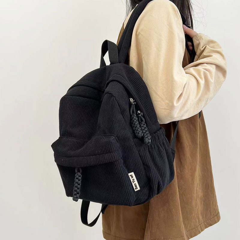 Women's backpack, corduroy, 20–35 L, for 13-inch laptop