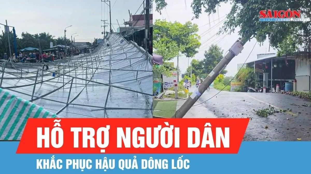 Hỗ trợ người dân khắc phục hậu quả dông lốc - Báo Sài Gòn Giải Phóng