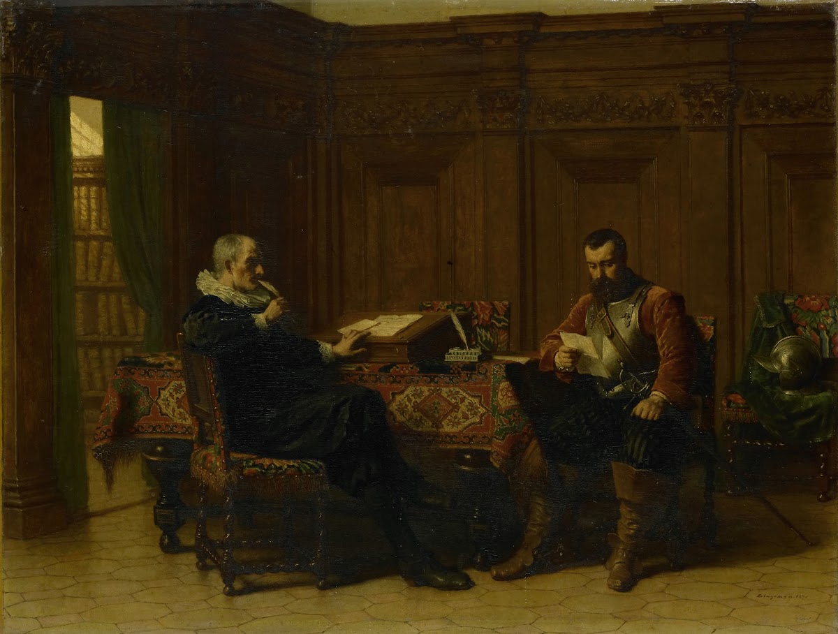 Two Men in a Seventeenth century Interior Called A Conference 1870