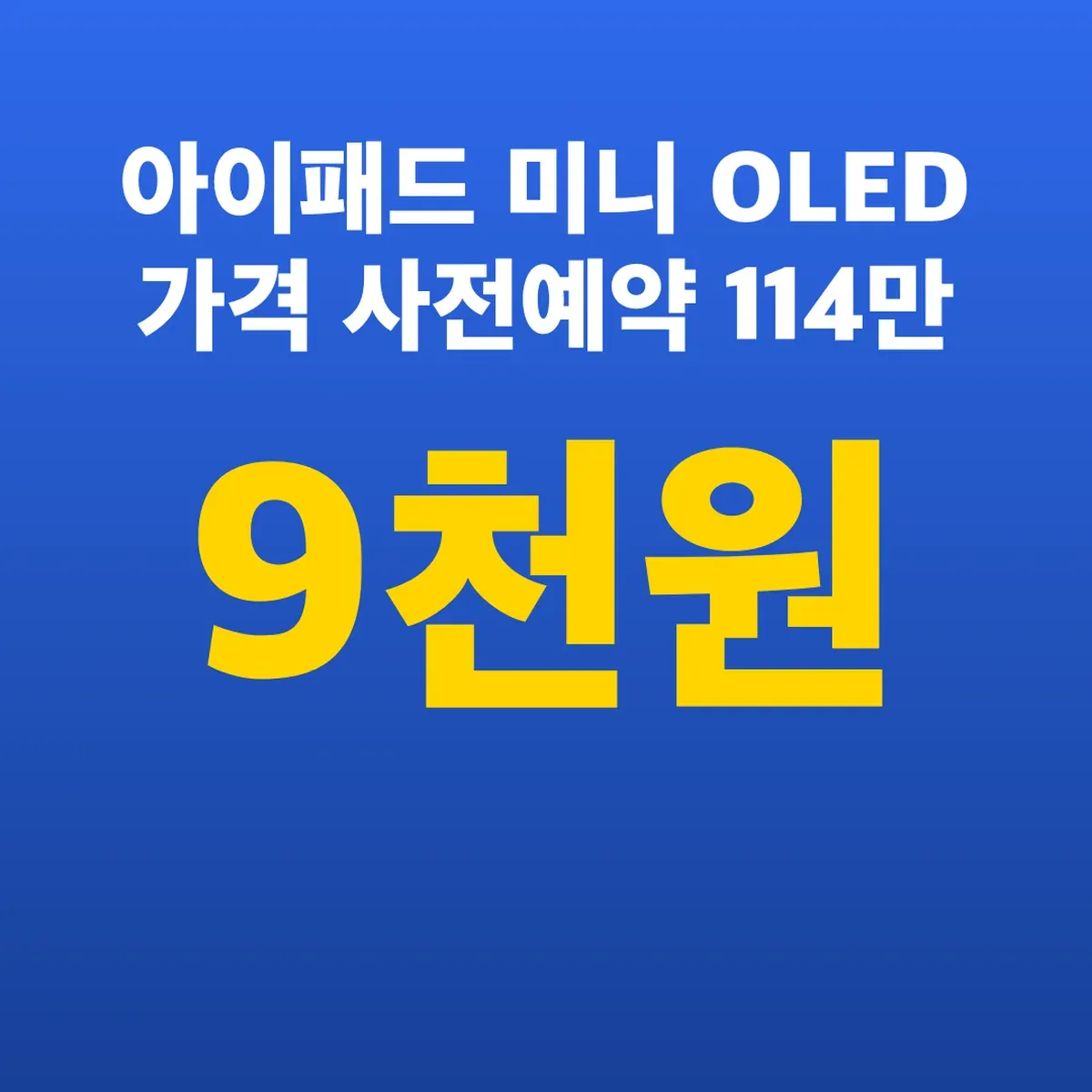 아이패드 미니 OLED 가격 사전예약 114만 9천원부터