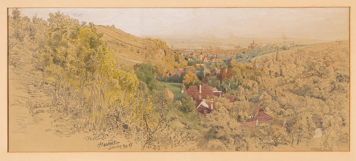Blick auf Sievering gegen die Stadt 1907
