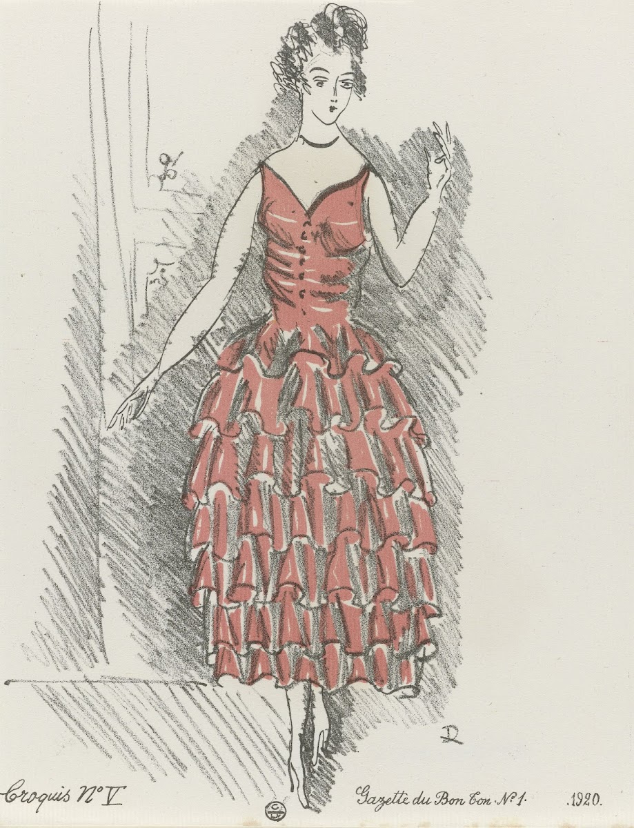 Gazette du Bon Ton  Croquis No V 1920