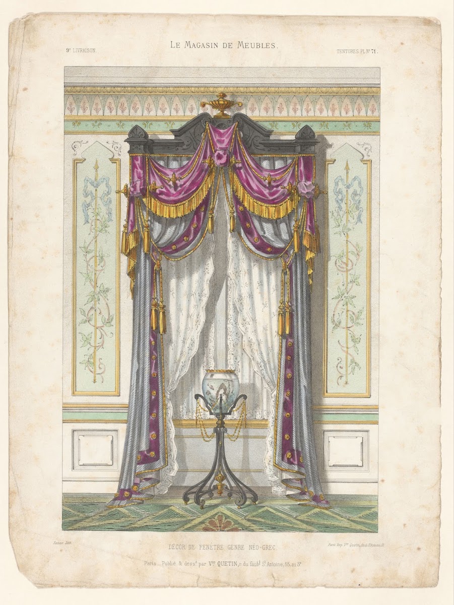 Décor de fenêtre genre néo grec 1832   1904
