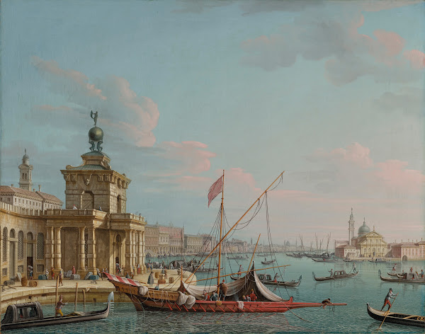Venice with the Punta della Dogana looking East towards the Doges Palace