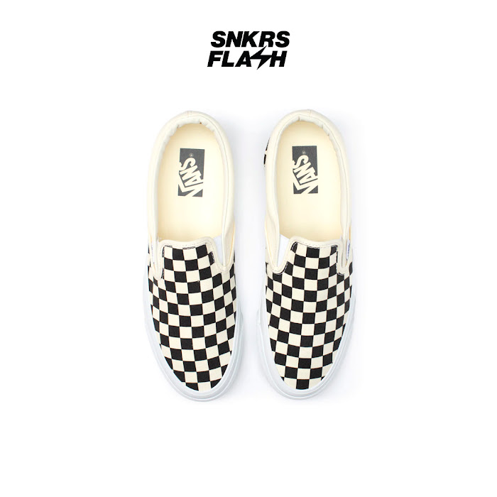 VANS SLIP ON REISSUE 98 CHECKERBOARD BLACK WHITE - Size 40