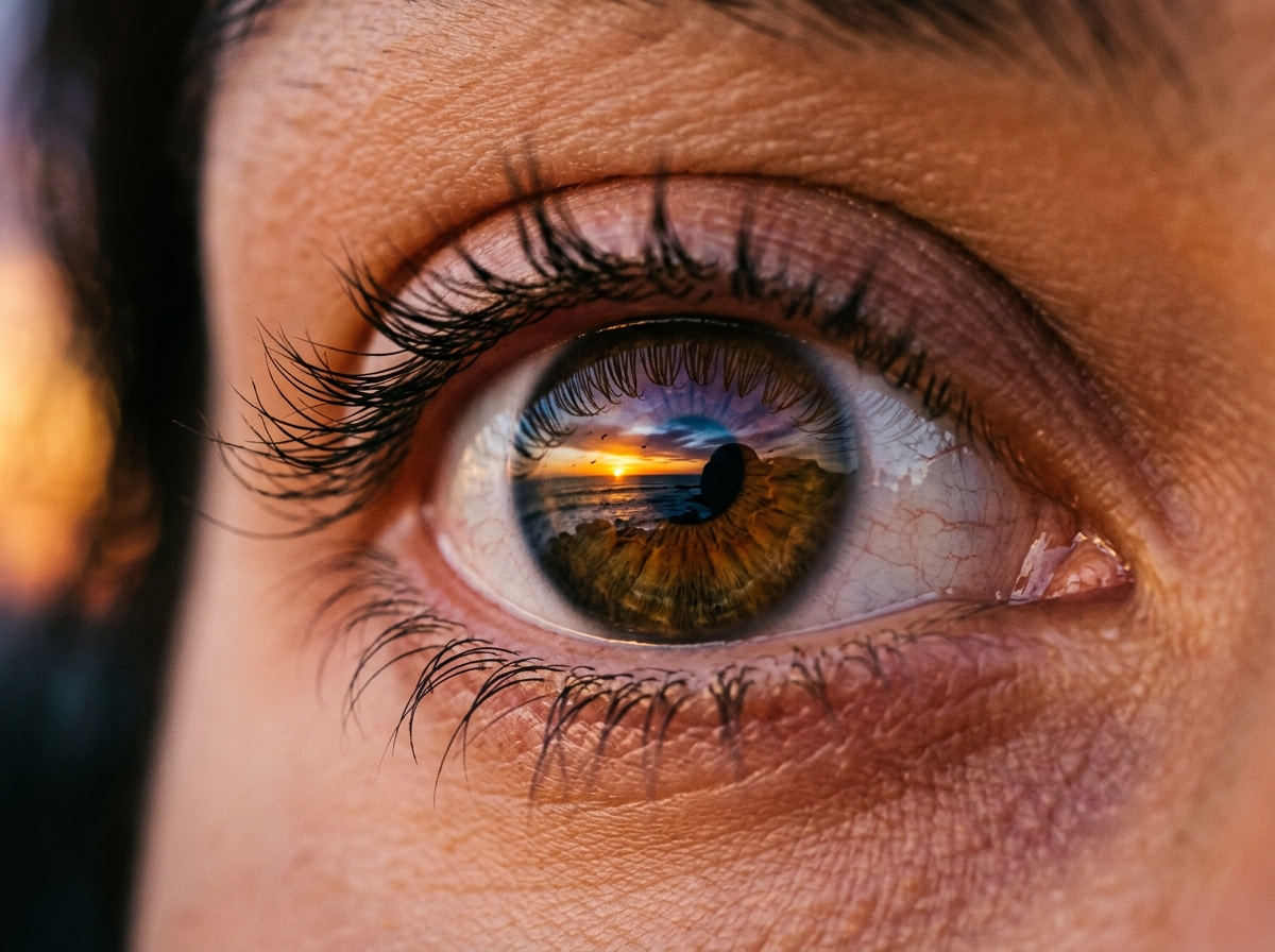 Regard transformé après kératopigmentation — couleurs oculaires profondes