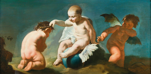 Allegory of Morality Virtue awarded and Vice punished 18th Century
