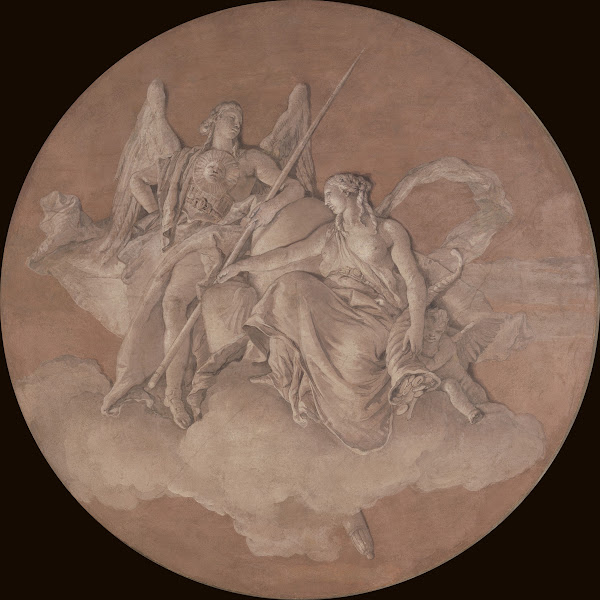 Allegorical Figures Representing Virtue and Abundance 1760