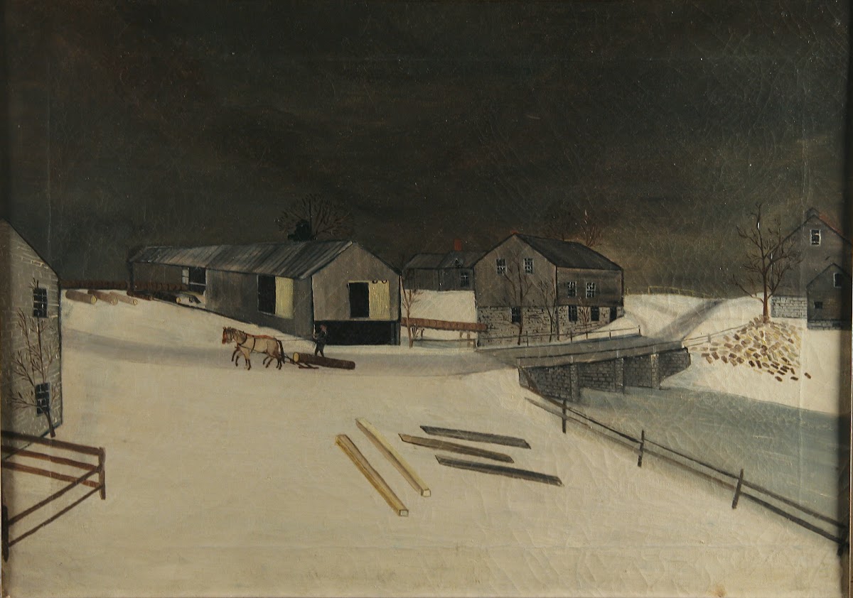 Lumbering in the Snow ca 1845