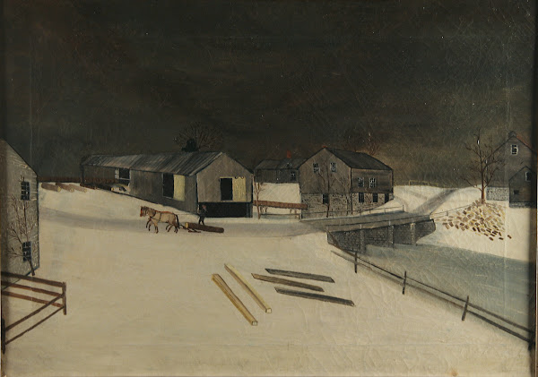 Lumbering in the Snow ca 1845