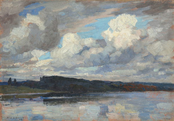 Wolkenstimmung am Chiemsee circa 1903