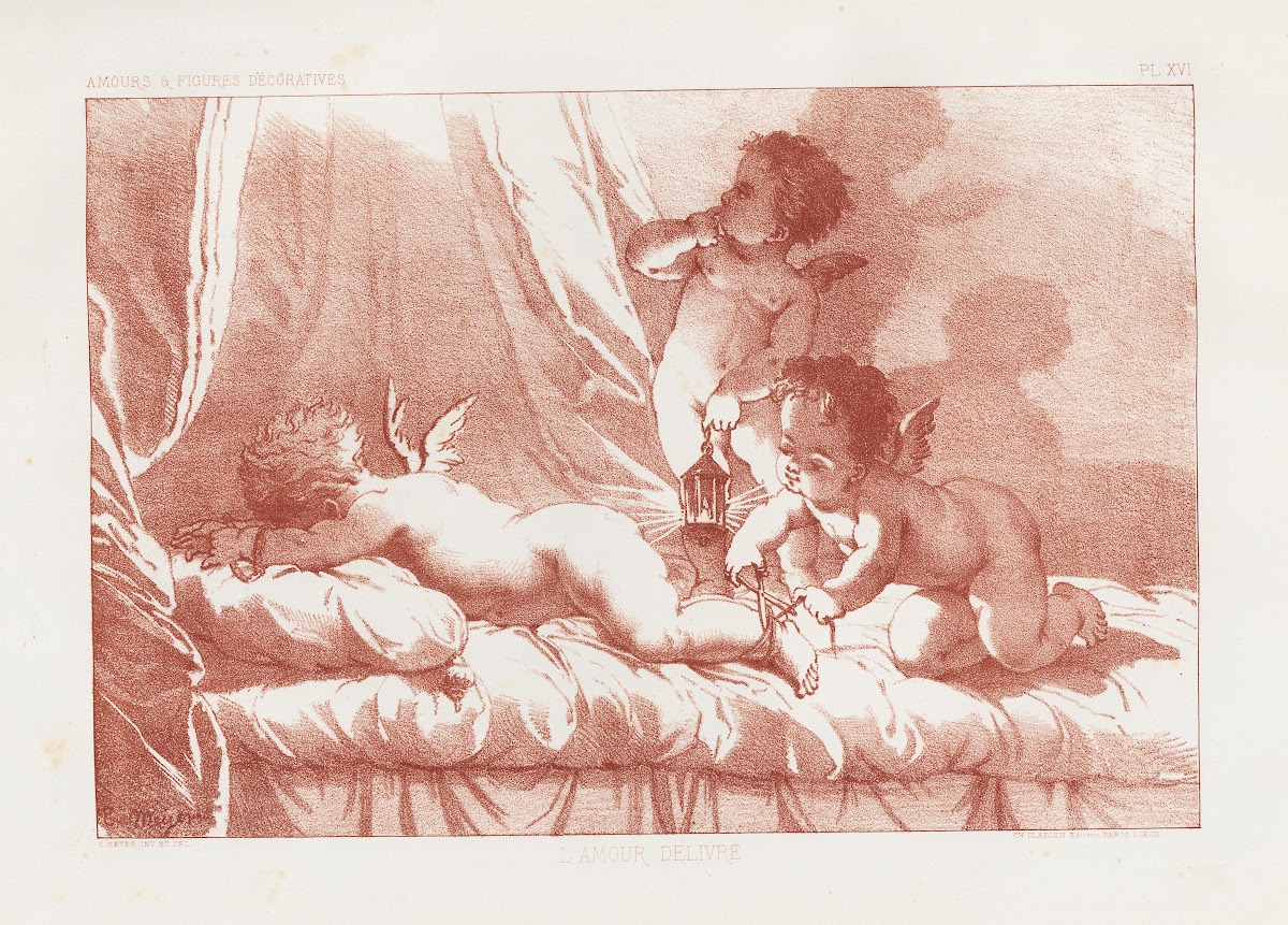 Amours et figures décoratives arts industriels Pl17 1890