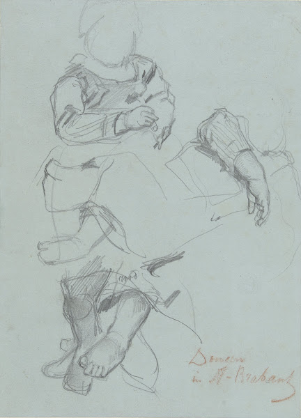 Schetsen van een zittend kind 1848   1927