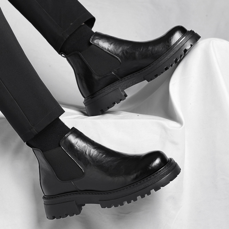 Men's Chelsea Boots, insulated, non-slip, synthetic leather
