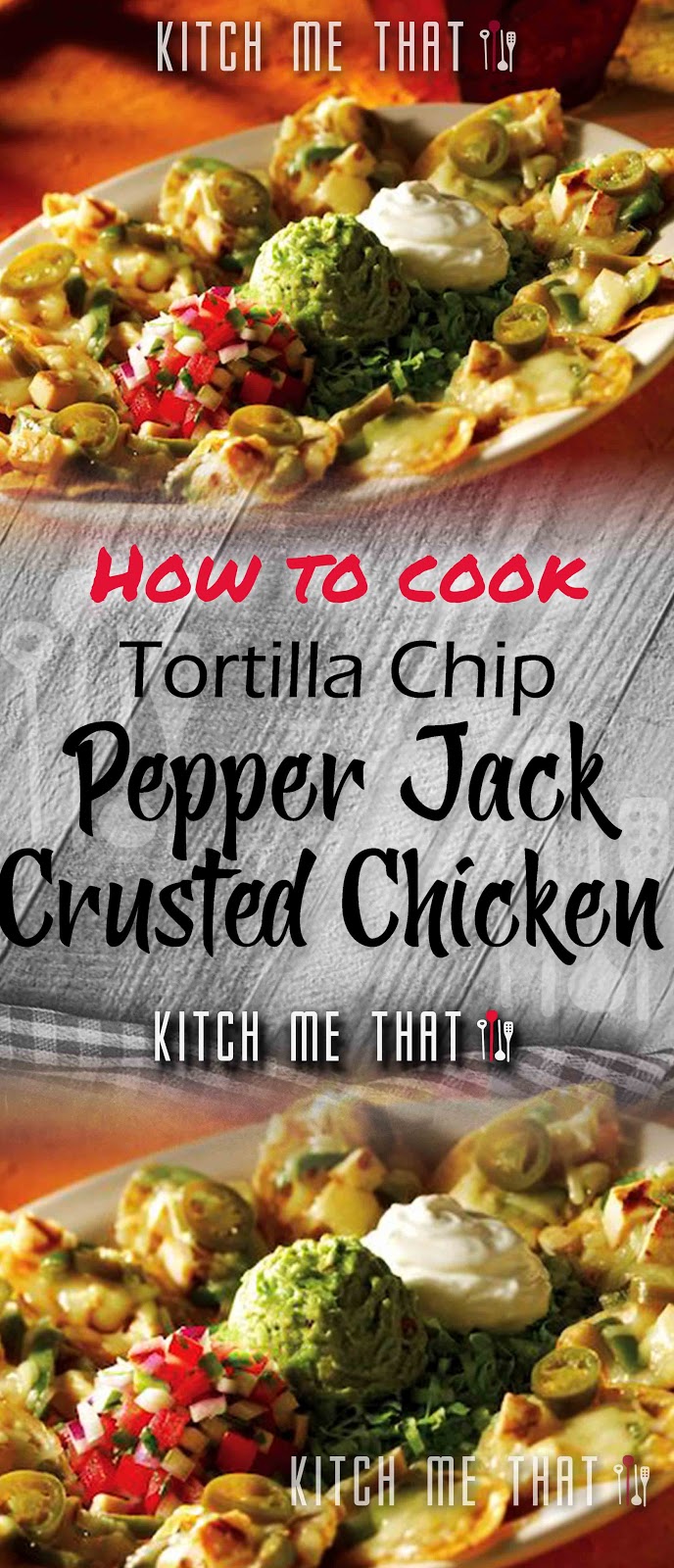 Tortilla Chip & Pepper Jack Crusted Chicken with Avocado & Jalapeno Ranch