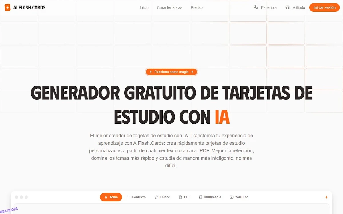 Captura de AI Flash.Cards