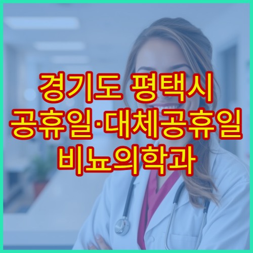 경기도 평택시 공휴일·대체공휴일 비뇨의학과 진료 방광염 치료