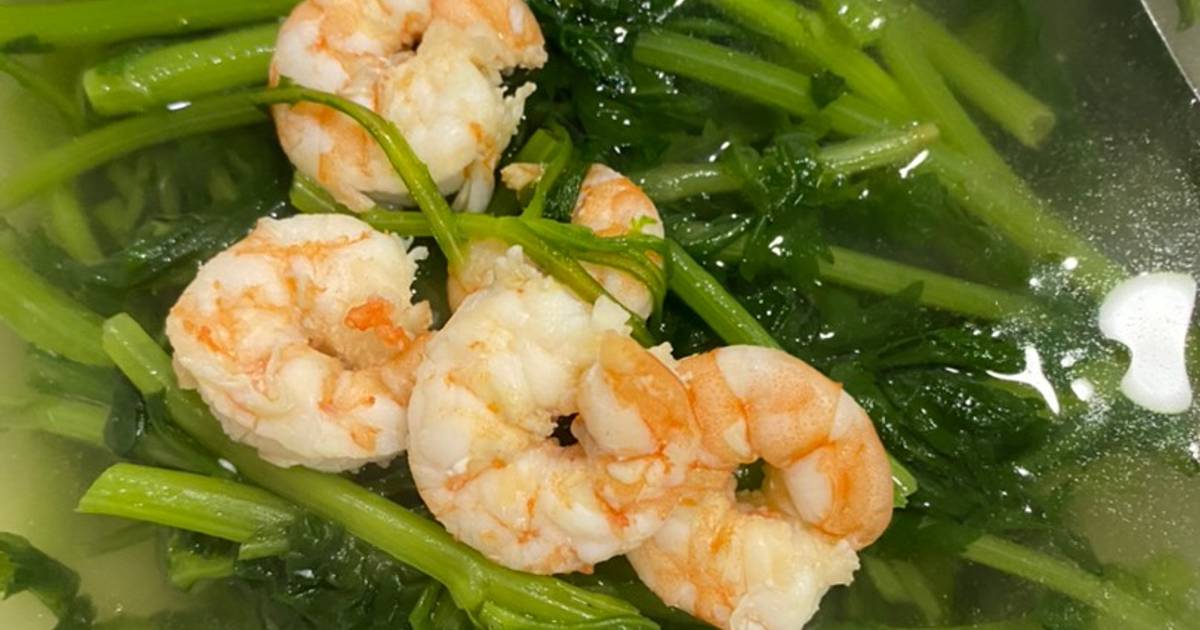 Canh rau cải cúc (tần ô)