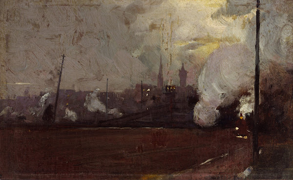 Evening train to Hawthorn circa 1889