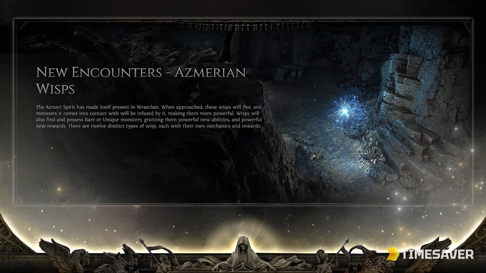 An Azmeri Spirit (Azmerian Wisp) encounter in PoE2 — the new "On the Wind" Keystone changes how these Spirits behave