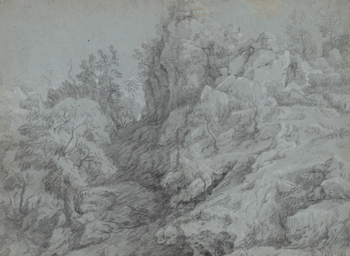 A Wooded and Rocky Landscape ca 1800